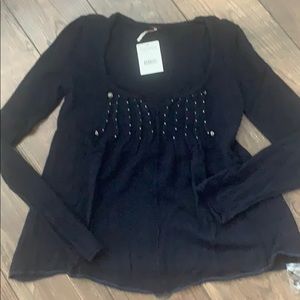 Free people navy sweater - size S